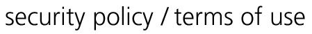 curity policy / terms of usese